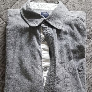 GAP cotton grey long sleeve button down Large
